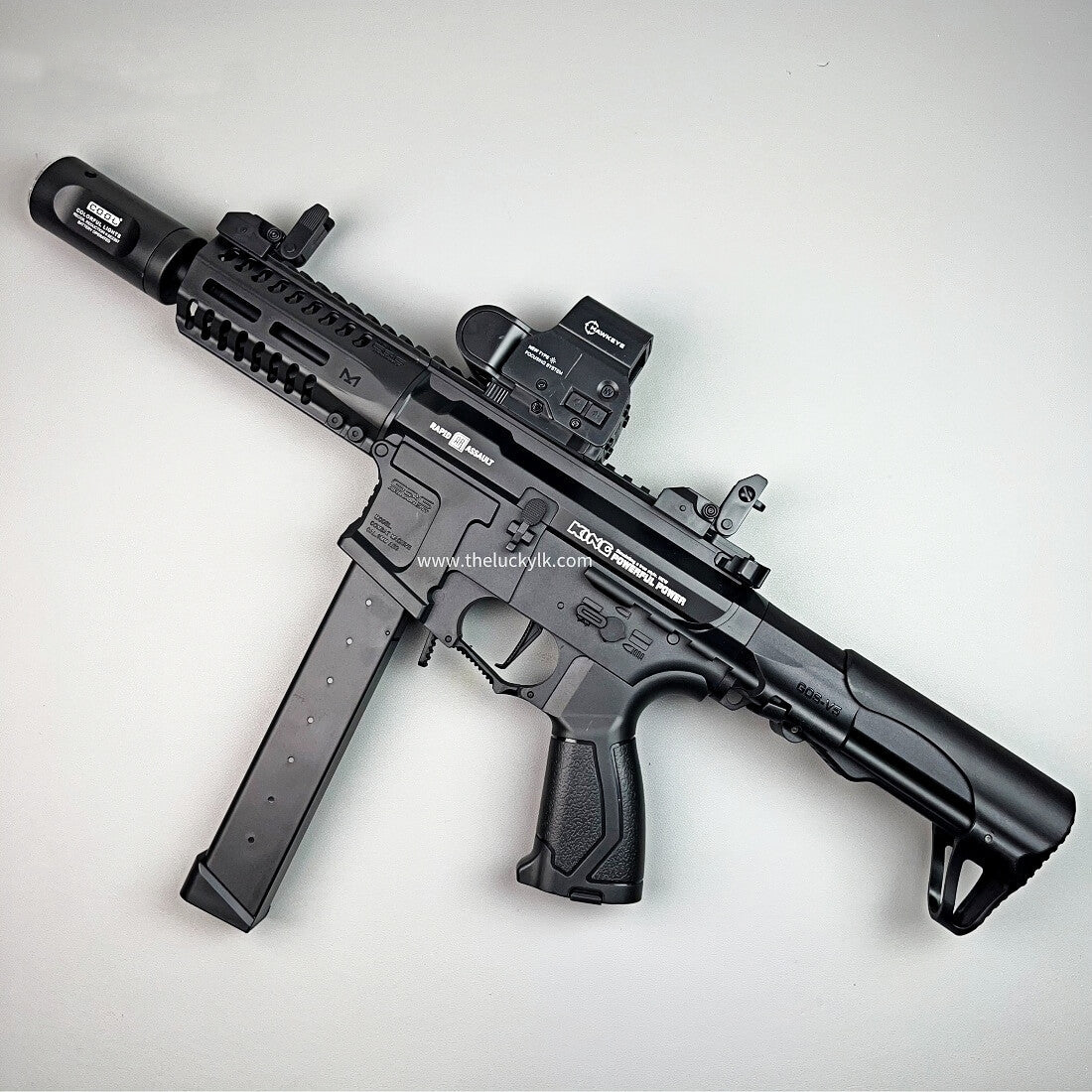 Exquisite Engraving ARP9 Gel Blaster High Rate of Fire Smooth Shooting With 7 Colors of Lighted Silencer