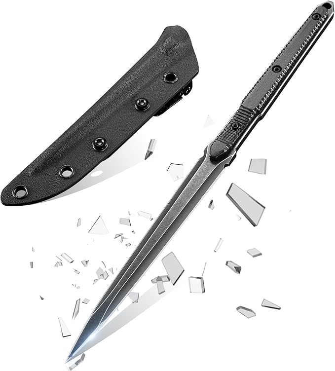 9.4in Tactical Fixed Blade Knife with Sheath, 440C Stainless Steel