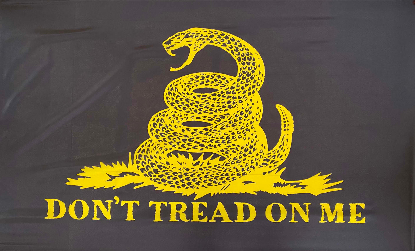 Black Don't Tread On Me Flag - 3' x 5'