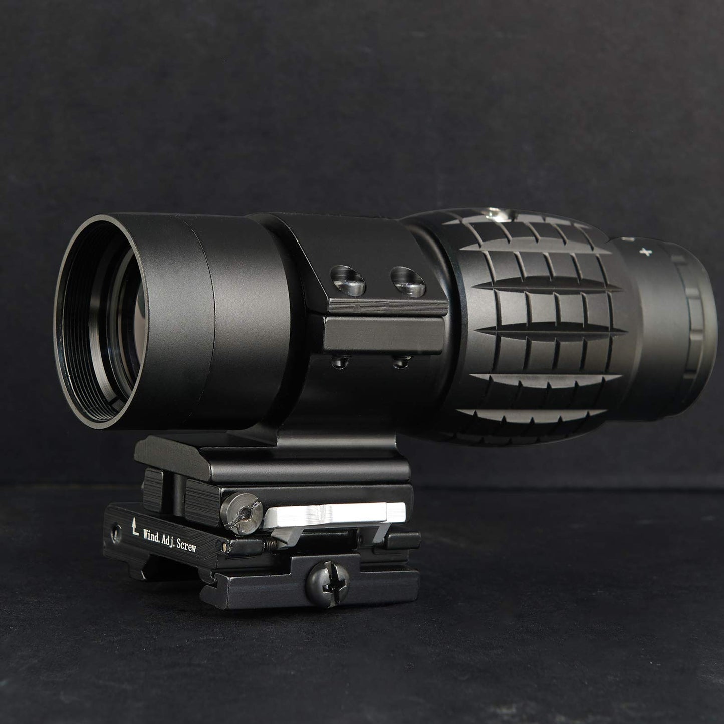 BBRAND 3X MAGNIFIER FLIP TO SIDE SCOPE 3X30MM RIFLE MAGNIFIER WITH QD MOUNT AND LEN COVERS - OPTICREV