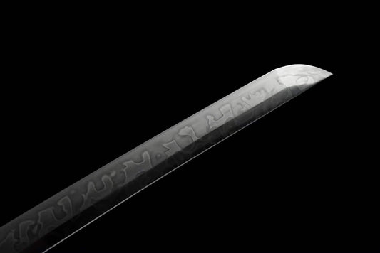 Hand Forged Japanese Samurai Katana Wind Chimes T10 With Black Sheath