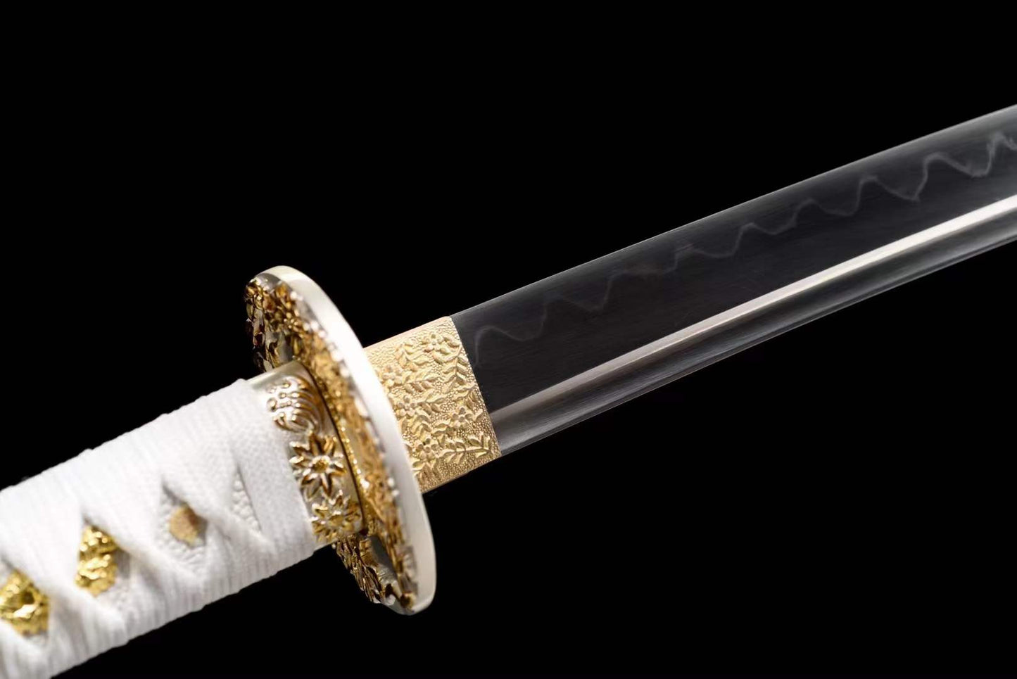Handmade Japanese Wakizashi Begonia Short Sword T10 burned edge