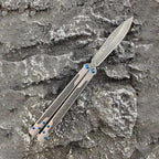 THEONE Titanium & Carbon Fiber Damascus Butterfly Knife