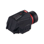 Tactical 150 lumens Red Laser White LED Flashlight Rail Mounted