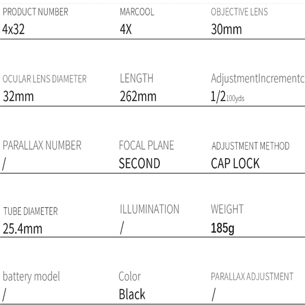 4x32 Riflescope One Tube Glass Double Crosshair Reticle Hunting Scopes Lunette Tactique Rifle Scope Airsoft Rifle