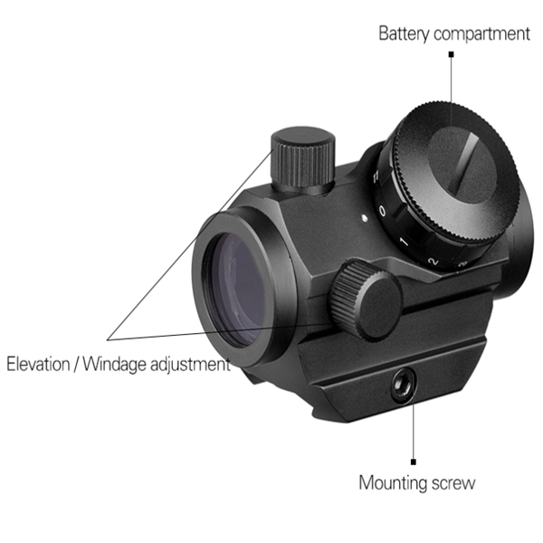 Red Dot Sight Laser Picatinny Rail Mount 20mm Hunting M1 Red Dot Sight Airsoft Red Dot Scope With High Mount Rail