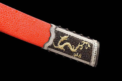 Red Fishskin Wootz steel Kangxi Great Sword