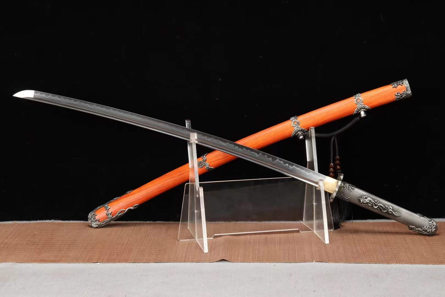 Handmade Japanese Tachi Odachi Water Dragon水龍 T10 Steel Burn Blade