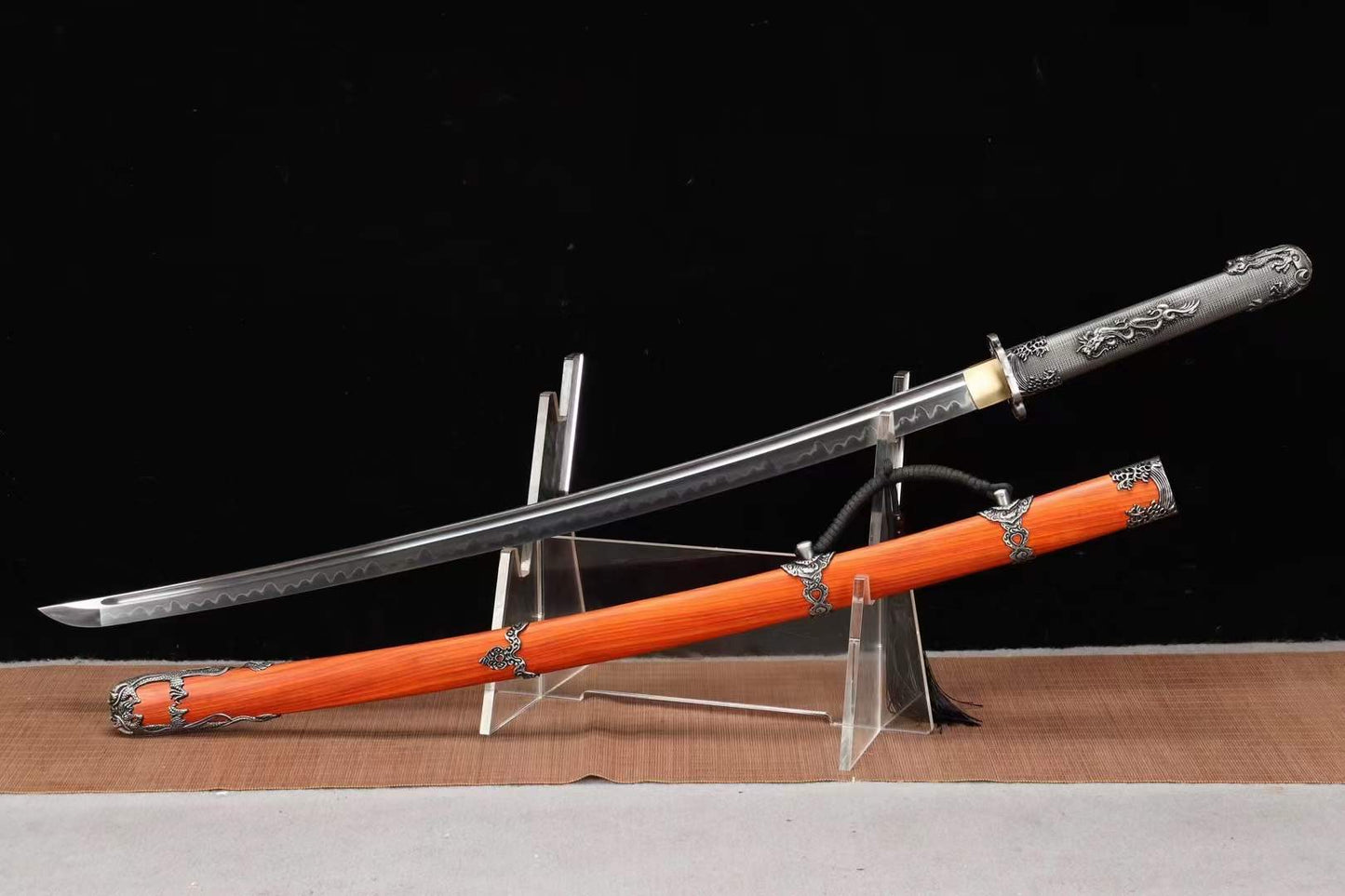 Handmade Japanese Tachi Odachi Water Dragon水龍 T10 Steel Burn Blade