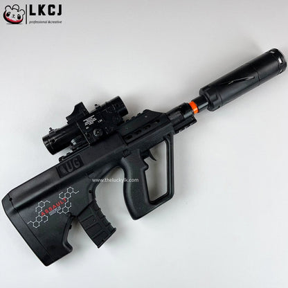 Mini Aug Gel Blaster With 7 Colors of Lighted Silencer Recommended Age Range: 10-15 Years