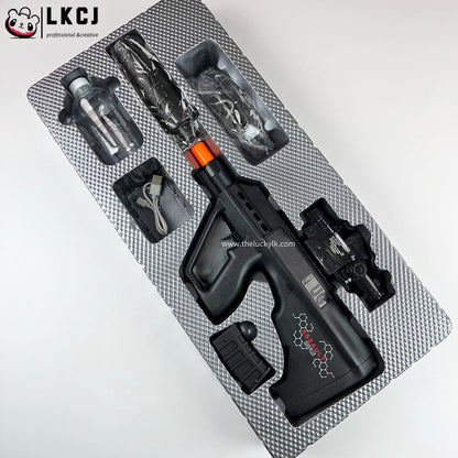 Mini Aug Gel Blaster With 7 Colors of Lighted Silencer Recommended Age Range: 10-15 Years