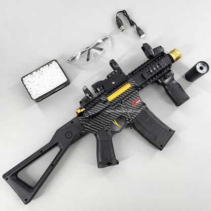 Carbon Fiber Gold Embellished ARP556 Gel Blaster