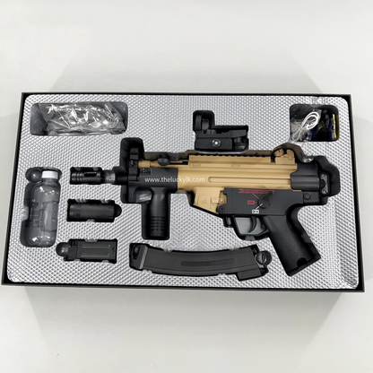 Exquisite Engraving MP5K Gel Blaster High Rate of Fire  Smooth Shooting With 7 Colors of Lighted Silencer