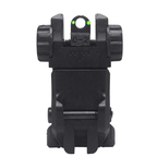 TS2 Polymer Black Fiber Optics Iron Sights Flip-up Front and Rear Sights with Red and Green Dots Fit Picatinny Weaver Rails