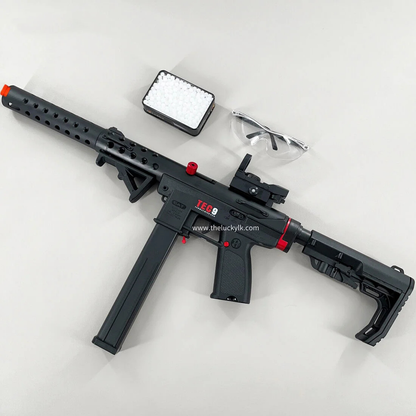 Gold/Sliver TEC9 Gel Blaster With 7 Colors of Lighted Silencer