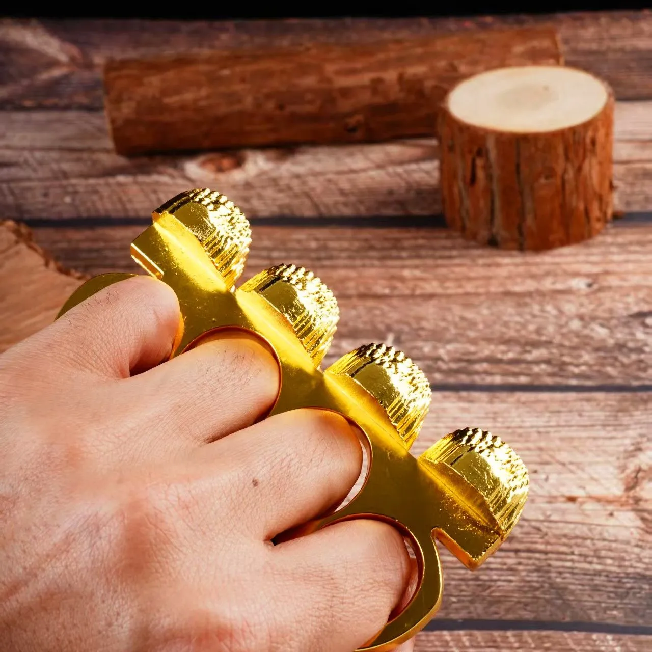 Buddha-head Brass Knuckles Metal Vintage Self-defense