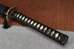 26-Inch Samurai Sword - Pearl Fish Skin Handle, Soil-Covered Blade, Tri-Color Grind