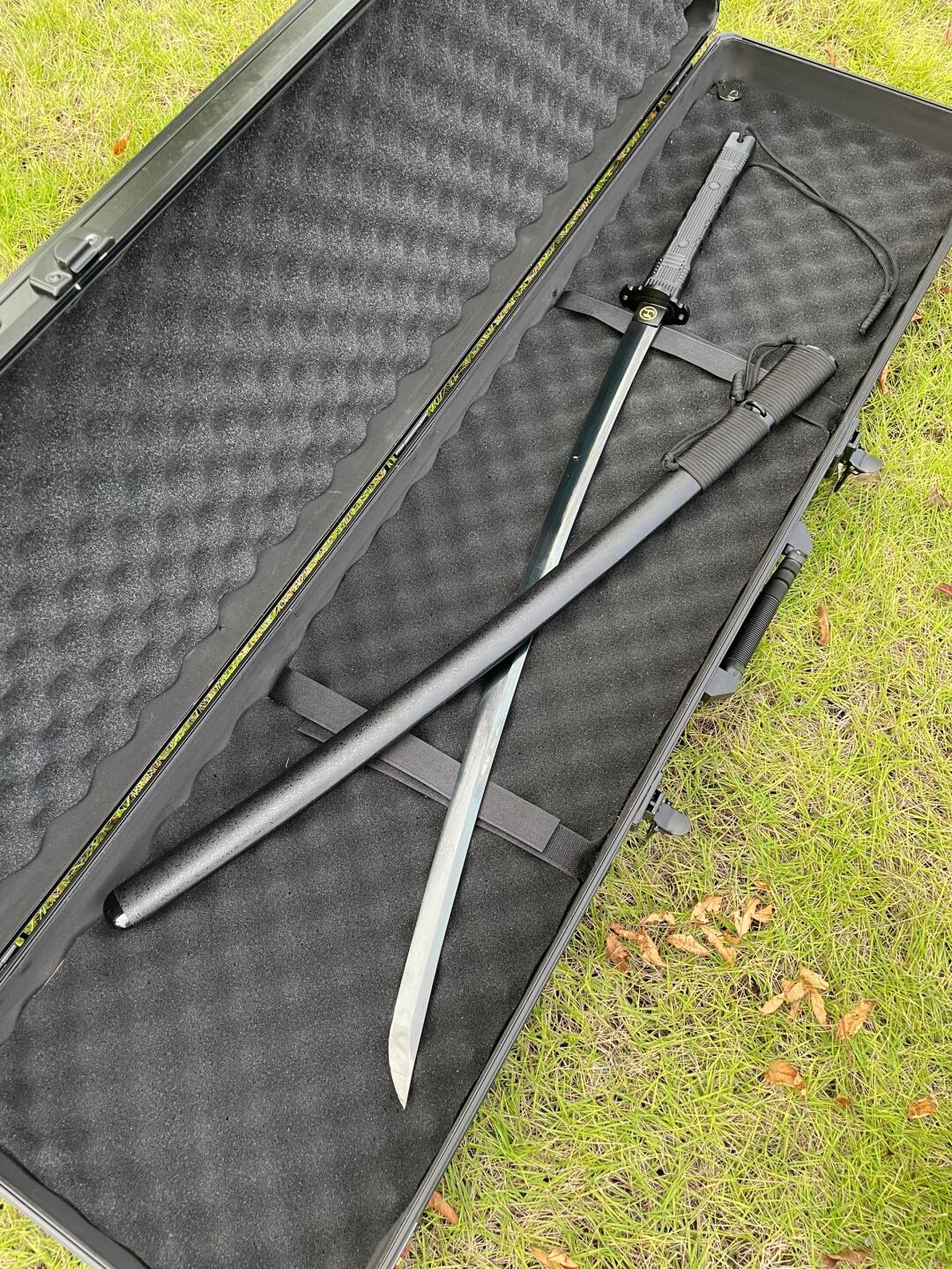 Tactical Black Warrior Tachi Sword