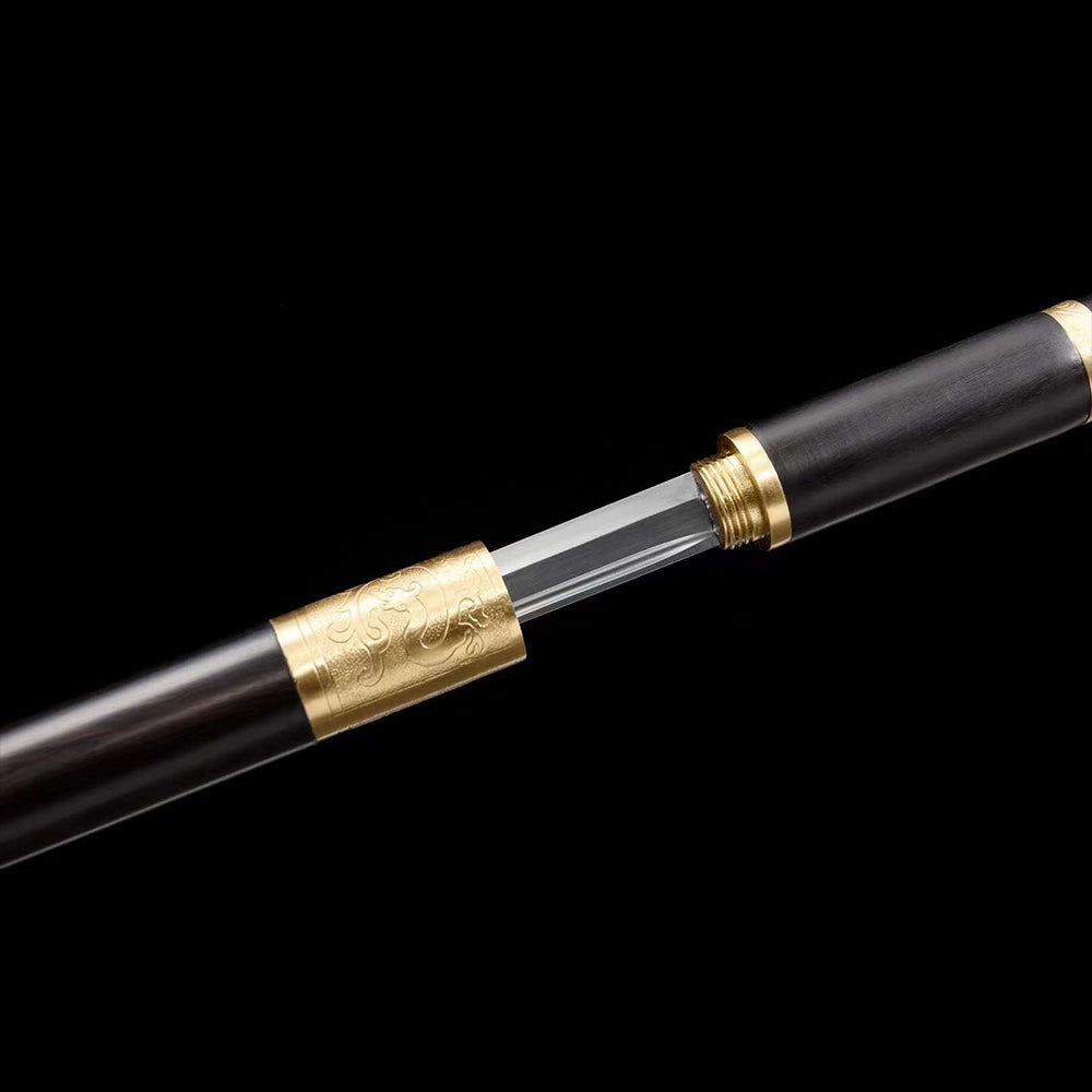 Three Dragons Playing with Pearls Cane Sword