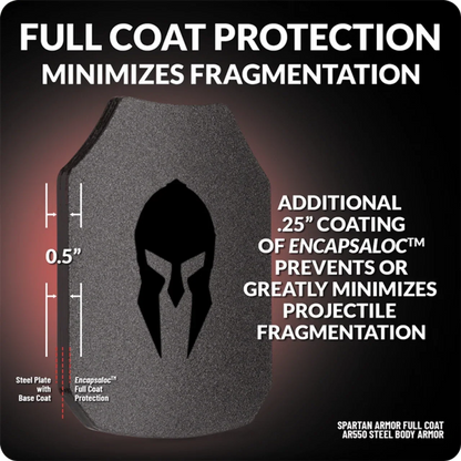 Spartan Level III+ AR550 Steel Body Armor (Set of 2)