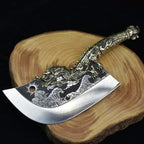 Chivalry Knife Bone Cutting Knife Green Dragon Full Brass Handle
