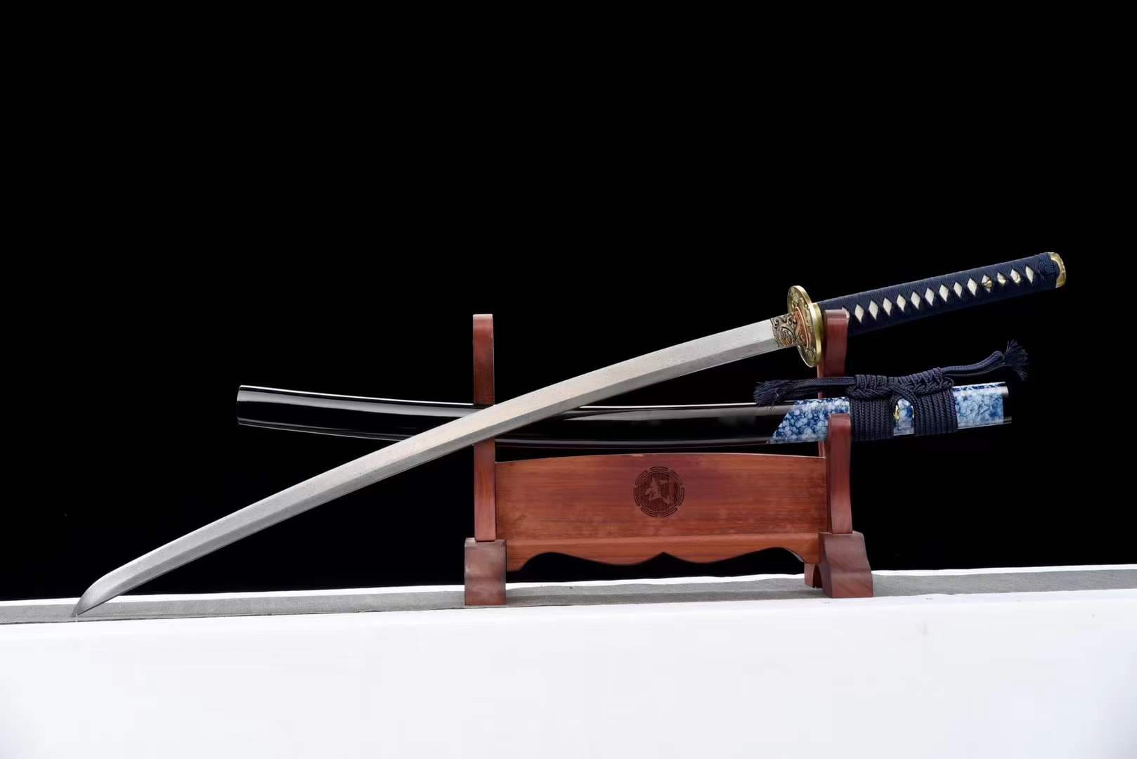 Damascus Samurai Katana [Auspicious Cloud Fighting Sword]
