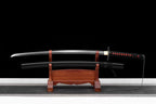 Hand Forged Anime Bleach Ichigo Bankai Sword Tensa Zangetsu Hand Polished  Spring Steel Black Blade