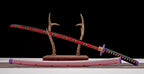 Hand Forged Anime Katana Demon Slayer Kokushibo 1045 Carbon steel Red Blade