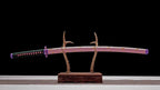 Hand Forged Anime Katana Demon Slayer Kokushibo 1045 Carbon steel Red Blade
