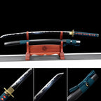 Hand Forged Anime Katana One Piece Denjiro High Speed Steels Hand sharpening of blades