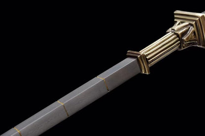 Hand Forged Detective Dee Sword breaker Pattern Steel Baked Blue