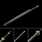 Hand Forged Detective Dee Sword breaker Pattern Steel Baked Blue