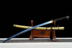 Hand Forged Japanese Samurai Katana 98 High manganese Steel Baked Blue