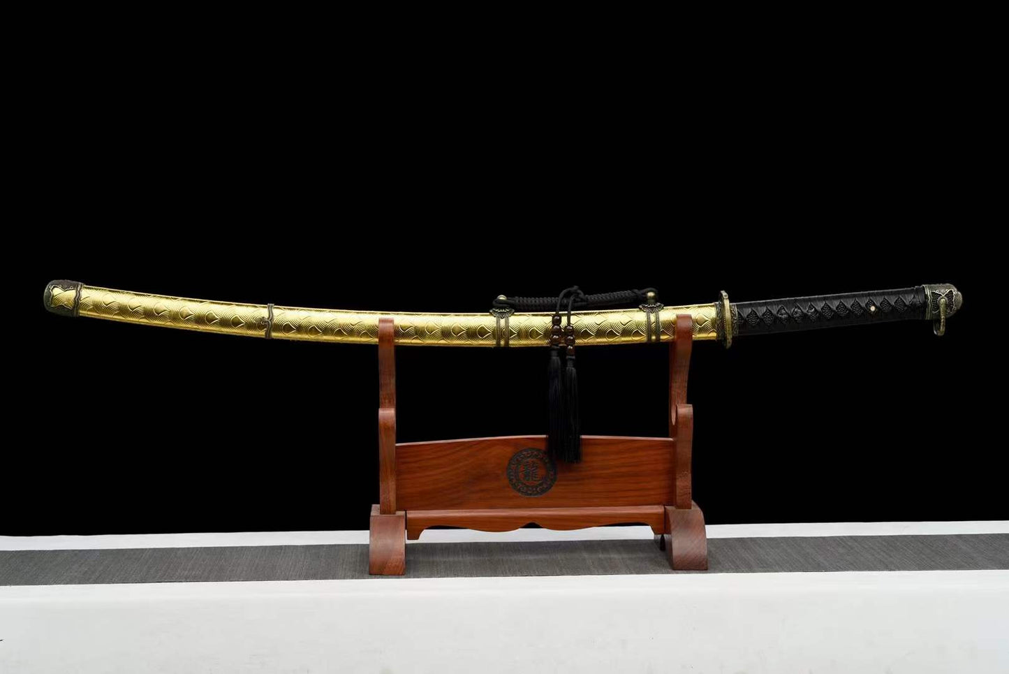 Hand Forged Japanese Samurai Katana 98 High manganese Steel Baked Blue