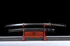 Hand Forged Japanese Samurai Katana Auspicious Clouds &Beasts T10 Turns the soil to burn blade