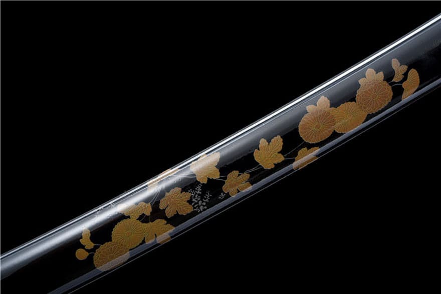 Hand Forged Japanese Samurai Katana Bitter Cold Fragrance Pattern Steel Blue Blade