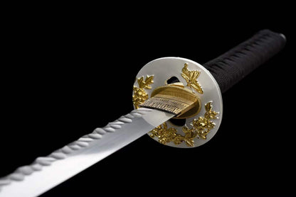 Hand Forged Japanese Samurai Katana Confidante Pattern Steel Hammered Texture