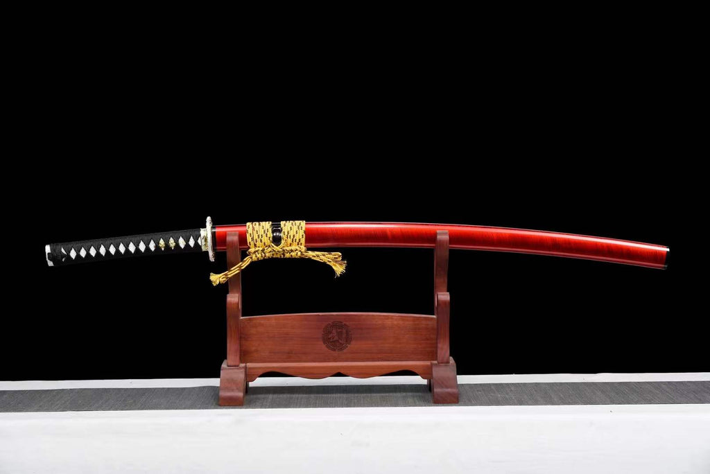 Hand Forged Japanese Samurai Katana Confidante Pattern Steel Hammered Texture