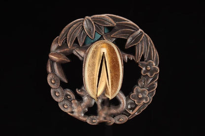 Hand Forged Japanese Samurai Katana Dragonfly Specialty leaf pattern burnishing blade