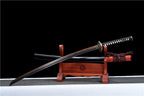 Hand Forged Japanese Samurai Katana Drop in the ocean T10 Carbon steel Blackening process