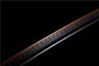 Hand Forged Japanese Samurai Katana Drop in the ocean T10 Carbon steel Blackening process