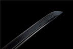 Hand Forged Japanese Samurai Katana Eagle Eye Pattern Steel Black Blade