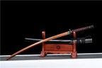 Hand Forged Japanese Samurai Katana Flame 9260 Spring Steel Reddening of the blade