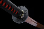 Hand Forged Japanese Samurai Katana Flame 9260 Spring Steel Reddening of the blade