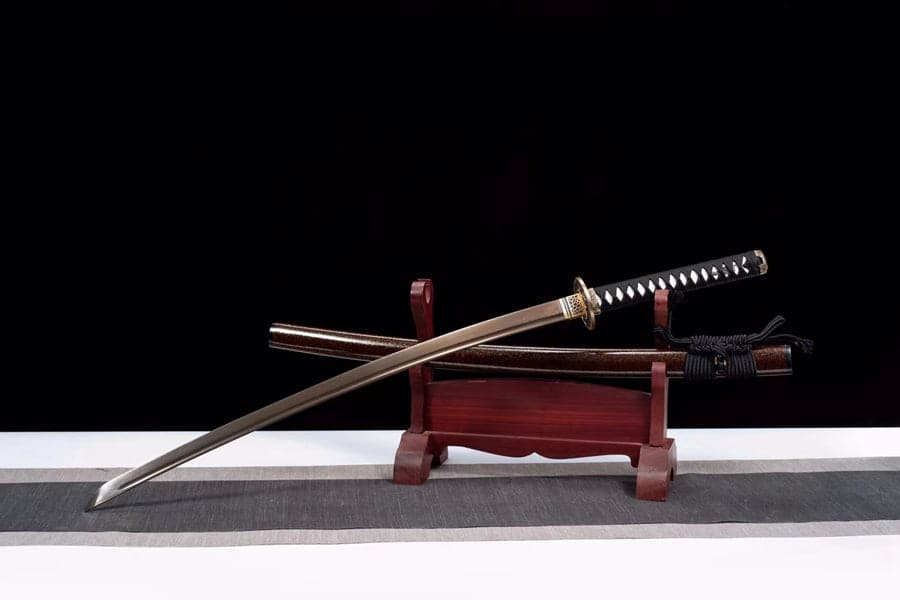 Hand Forged Japanese Samurai Katana Golden Bamboo Damascus Steel Full Tang