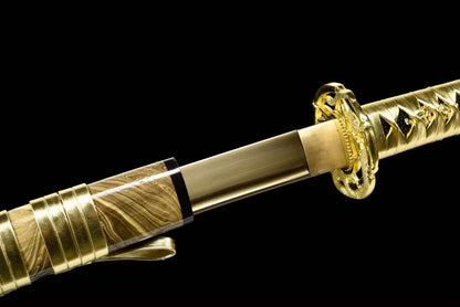 Hand Forged Japanese Samurai Katana Golden Snake High Manganese Steel Hand grinding