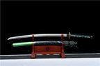 Hand Forged Japanese Samurai Katana Sky Dome Pattern Steel Pure copper fine carving set