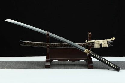 Hand Forged Japanese Samurai Katana T10 Real Yokote Pure copper gilt silver