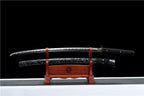Hand Forged Japanese Samurai Katana Wanderer High Manganese Steel Blade blackening process