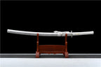 Hand Forged Japanese Samurai KatanaSilver Ghost High Manganese Steel Blue Blade